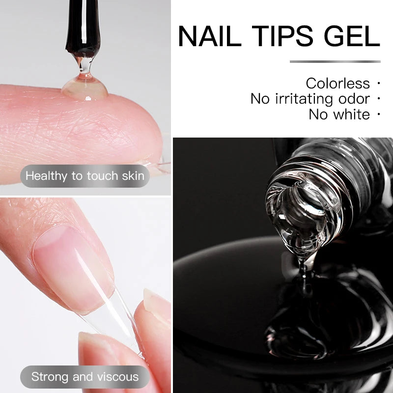 AS 15ML Nail Tips Glue Gel For Falses Nail Tips Fast Extension 3 IN 1 Function Nails Art Transparent Gel Polish Soak Off UV Gel