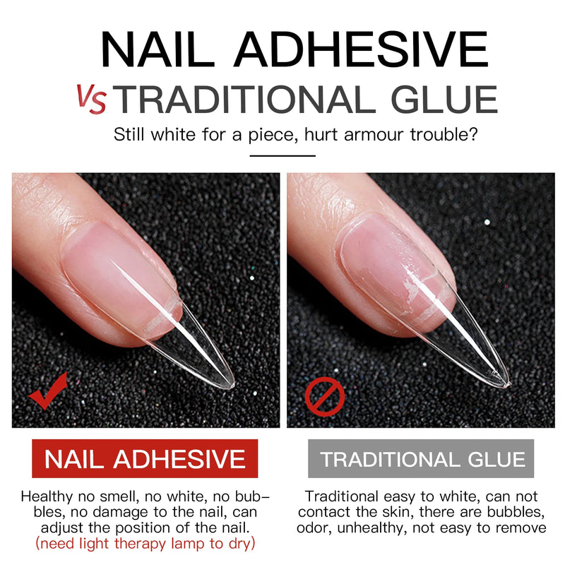 AS 15ML Nail Tips Glue Gel For Falses Nail Tips Fast Extension 3 IN 1 Function Nails Art Transparent Gel Polish Soak Off UV Gel