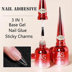 AS 15ML Nail Tips Glue Gel For Falses Nail Tips Fast Extension 3 IN 1 Function Nails Art Transparent Gel Polish Soak Off UV Gel