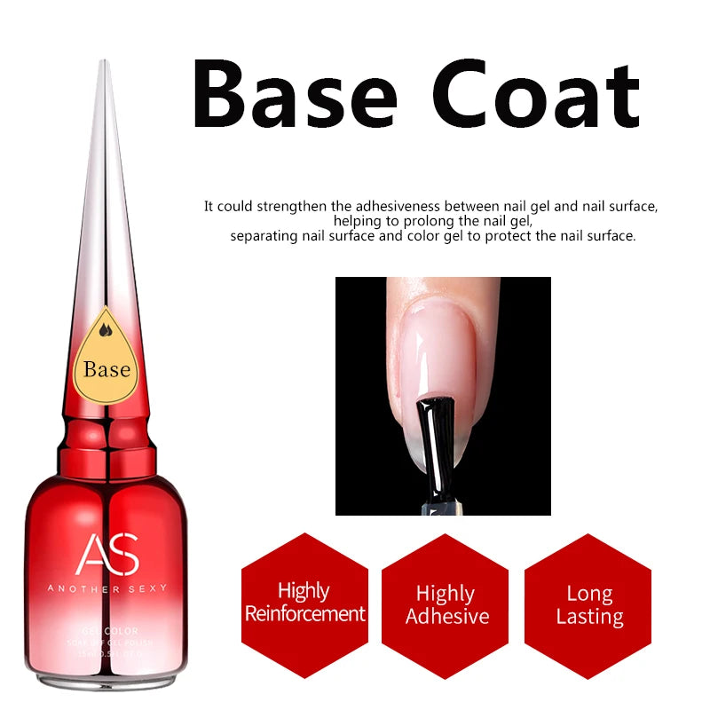 AS 15ML Nail Tips Glue Gel For Falses Nail Tips Fast Extension 3 IN 1 Function Nails Art Transparent Gel Polish Soak Off UV Gel